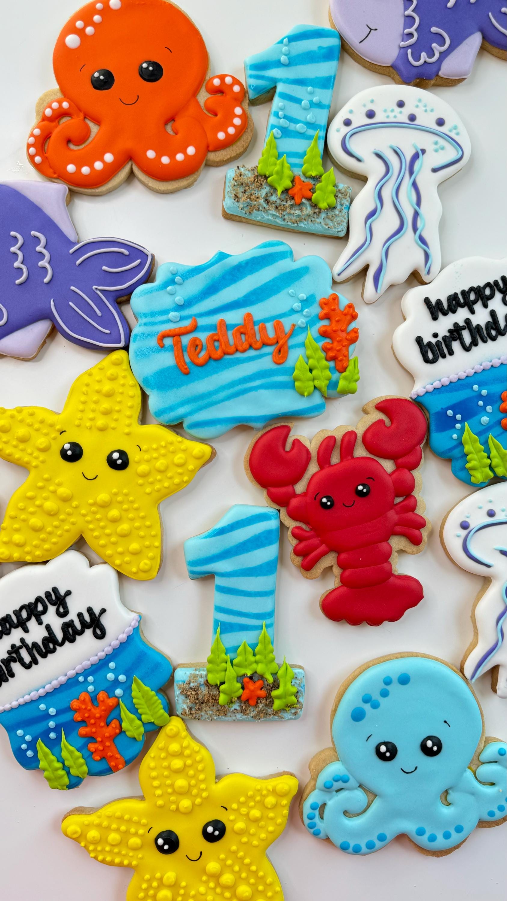 Cookie decorated Under the Sea