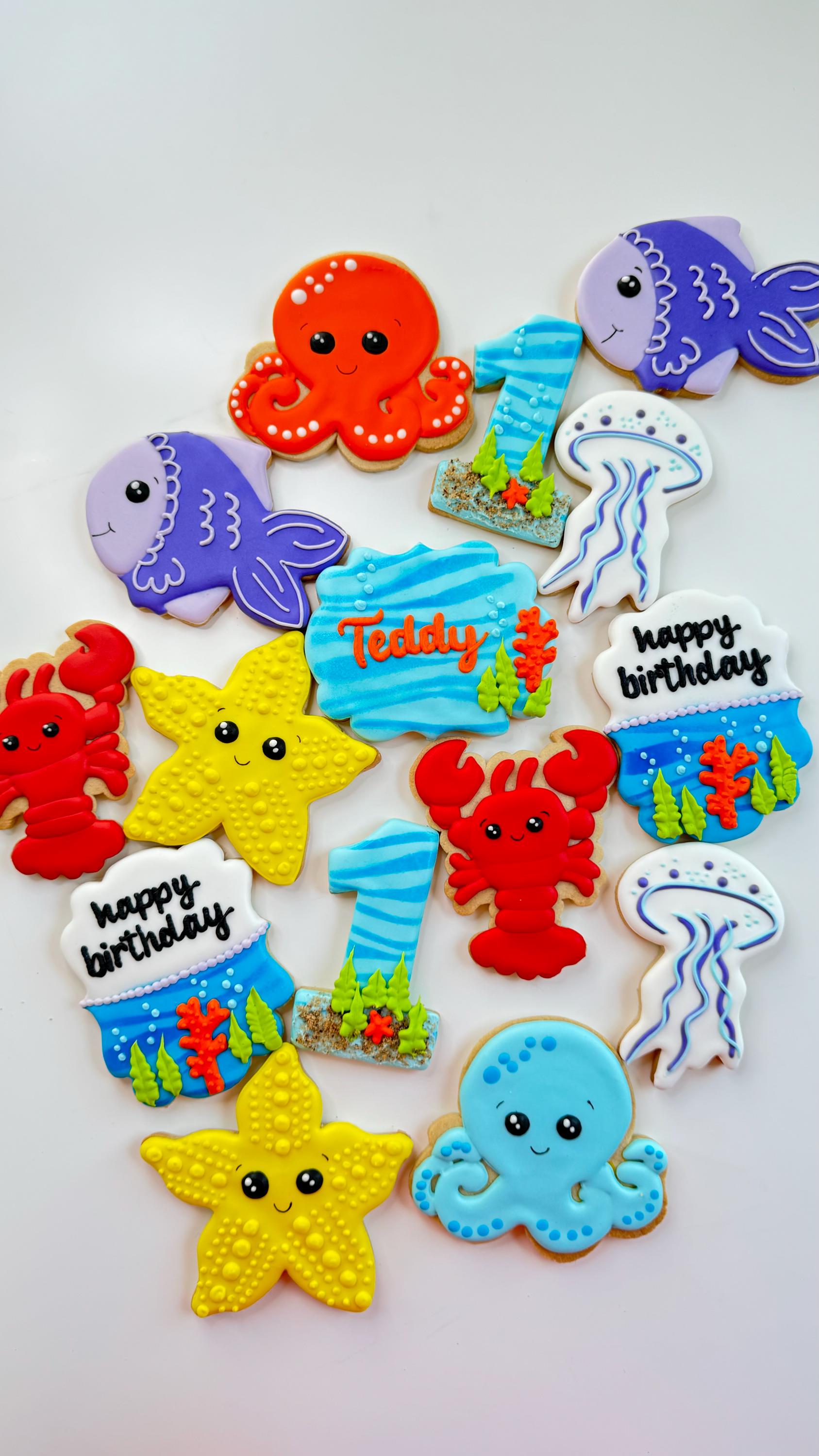 Cookie decorated Under the Sea