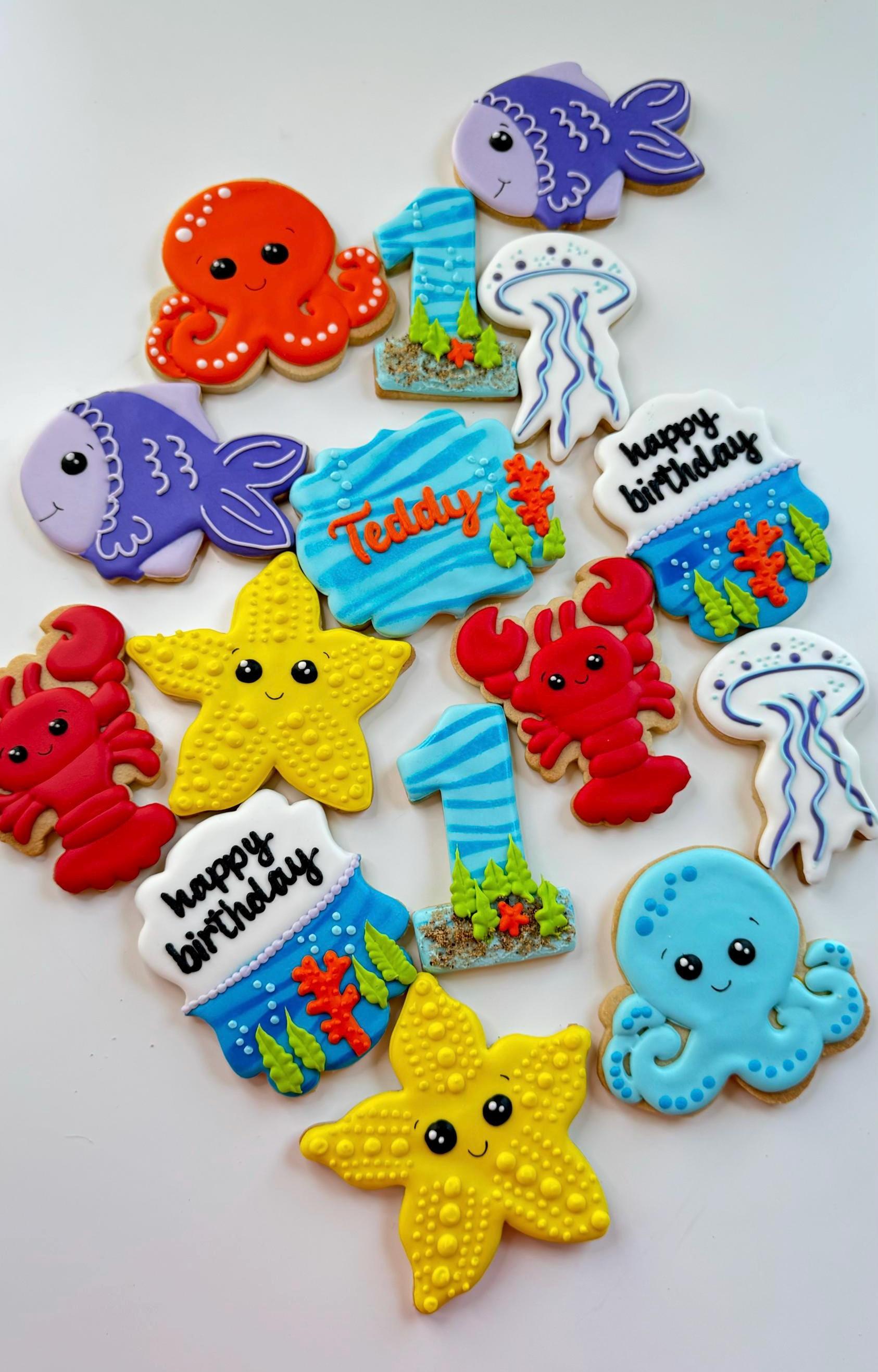 Cookie decorated Under the Sea